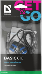 Наушники Defender Basic 616 синий/черный (63616)