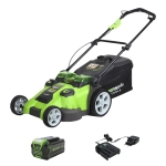 Аккумуляторная газонокосилка Greenworks G40LM49DBK5 40В (1 x 5 Ач, ЗУ) нож 49 см, 2500207UG