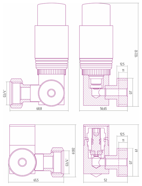 Автоматический терморегулятор Сунержа 3D левый