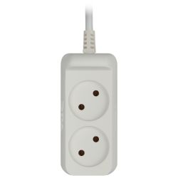 Удлинитель электрический ЭРА U-2-1,5m-2x1 без заземления 2 розетки 1,5м ПВС 2x1мм2 10А