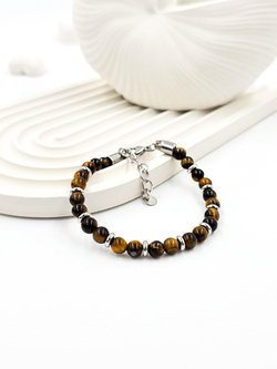 Браслет из тигрового глаза. Натуральный тигровый глаз