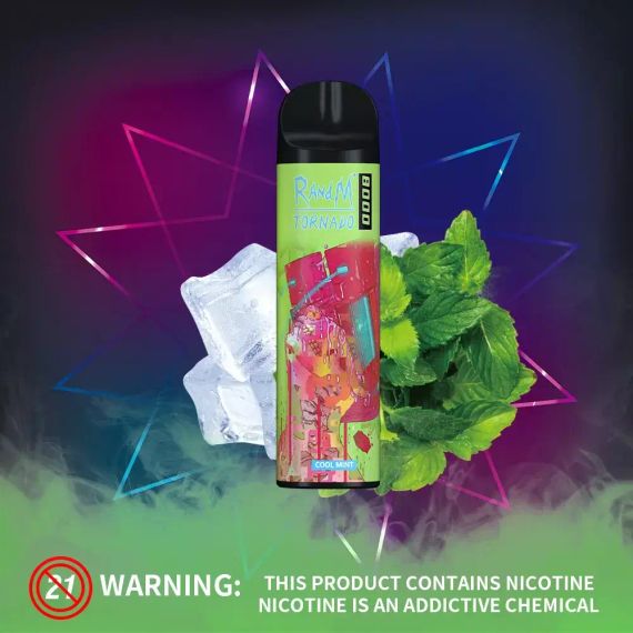 RandM Tornado 8000 - Cool Mint (5% nic)