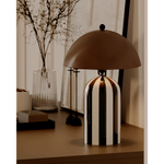 Светильник настольный anniken, D25х38 см, черный/белый/сливовый