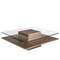 Журнальный столик Angel Cerda 2017, 100х100 см, стекло, орех