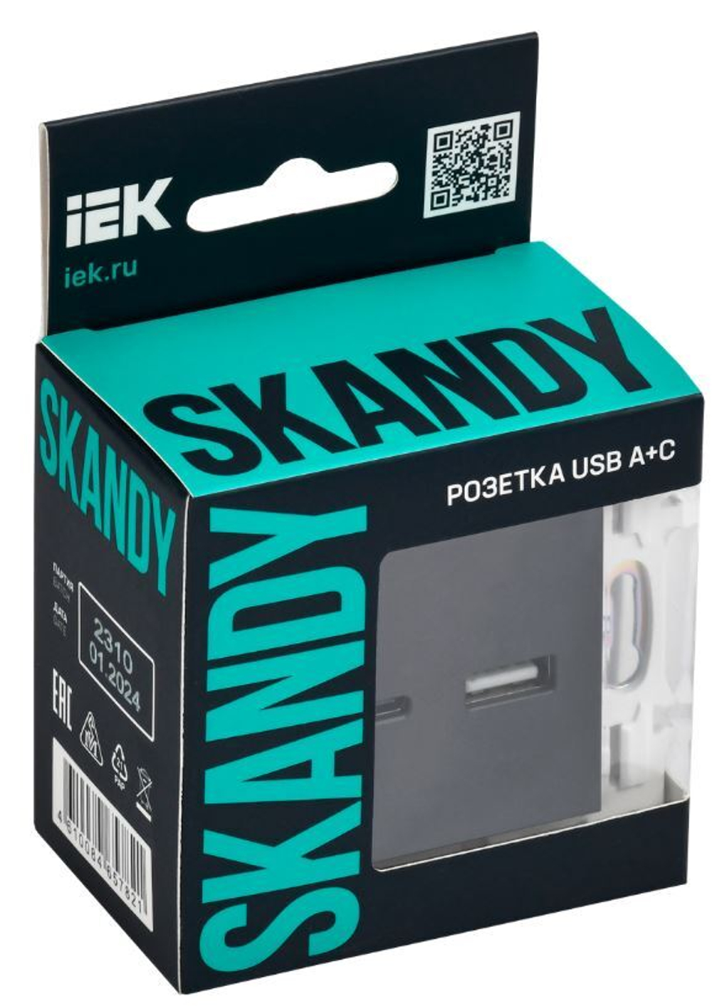 Розетка USB  IEK SK-U21-D31-K02