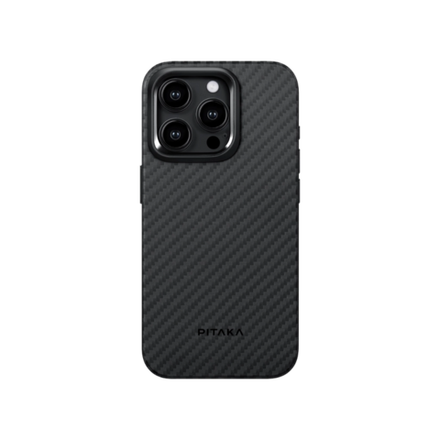 Противоударный чехол Pitaka MagEZ Pro 4 для iPhone 15 1500D Black/Grey (Twill)