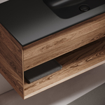 Тумба подвесная под раковину правая Sancos Marmi 1.0, дуб чарльстон 995х445х520