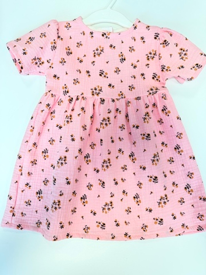 Платье муслиновое с коротким рукавом