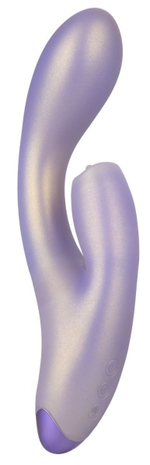 Сиреневый вибратор-кролик GKiss - 19 см. (Цвет: сиреневый)