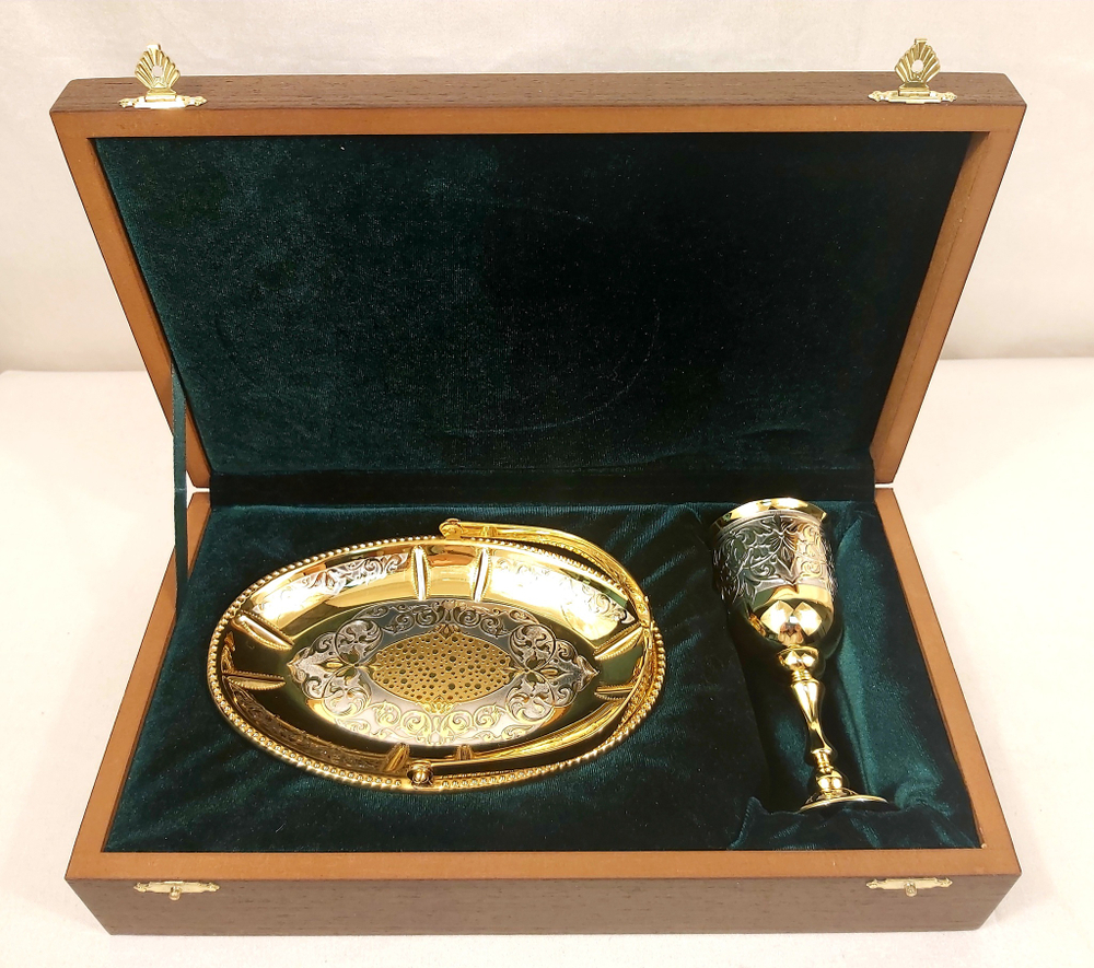 Набор рюмка с блюдцем Златоуст