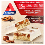 Atkins, протеиновый батончик, крендель с ванилью и карамелью, 5 шт. по 60 г (2,12 унции)