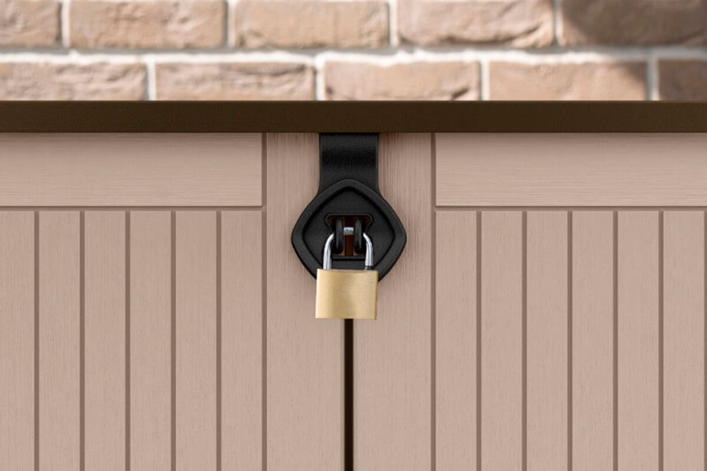 Уличный ящик Keter Store it out Midi (Woodland 30), 845 л, бежево-коричневый