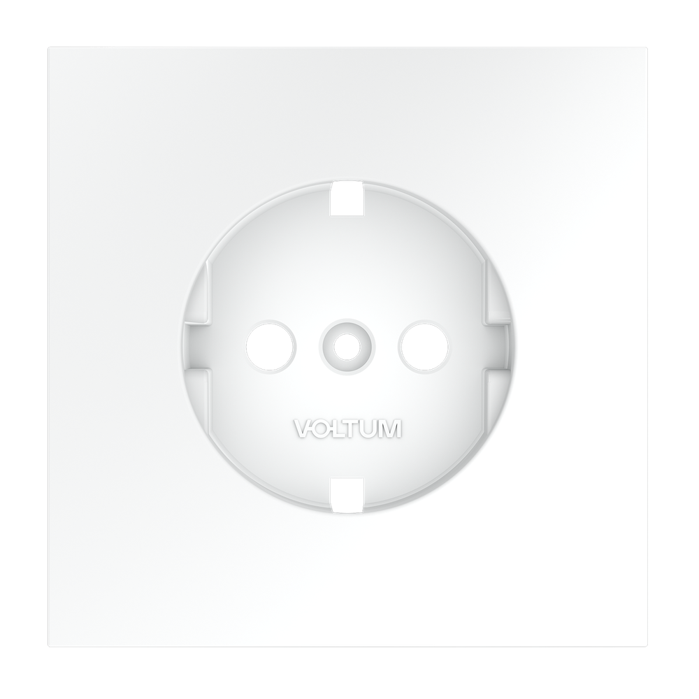 Накладка для розетки с заземлением, S70 (белый матовый)