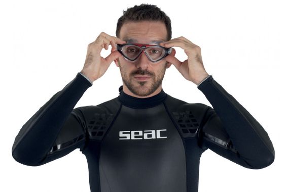 Очки-маска для плавания Seac Vision HD красный