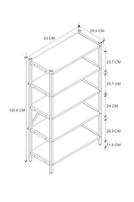 Стеллаж URARTU 120х65 - антрацит