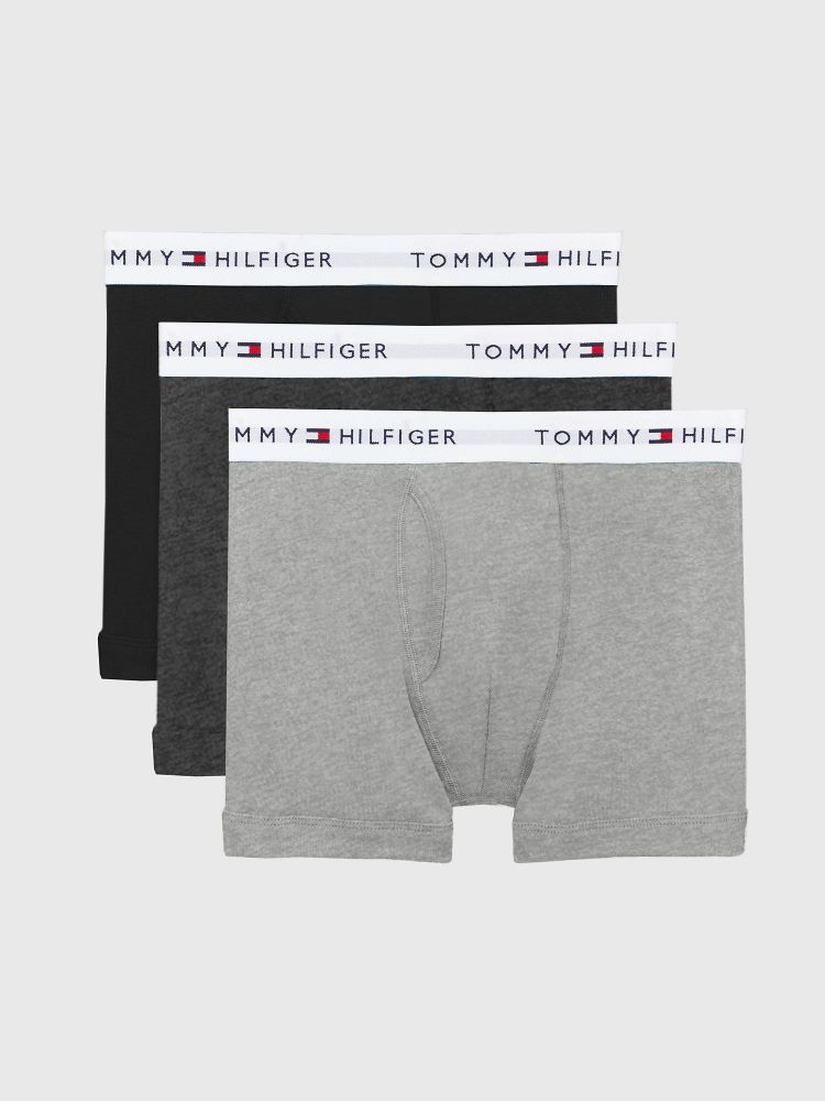 Мужские трусы транки Tommy Hilfiger Cotton Classics 3-PACK Grey Heather