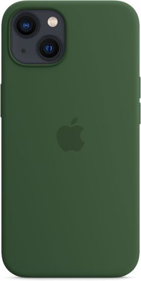 Чехол Apple Silicone Case with MagSafe for iPhone 13 mini, «зелёный клевер»