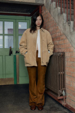 ZARA БРЮКИ FLARE ИЗ ИСКУССТВЕННОЙ КОЖИ, ТАБАЧНЫЙ