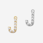 Подвеска с жемчугом в форме буквы "J", 13,5*7мм