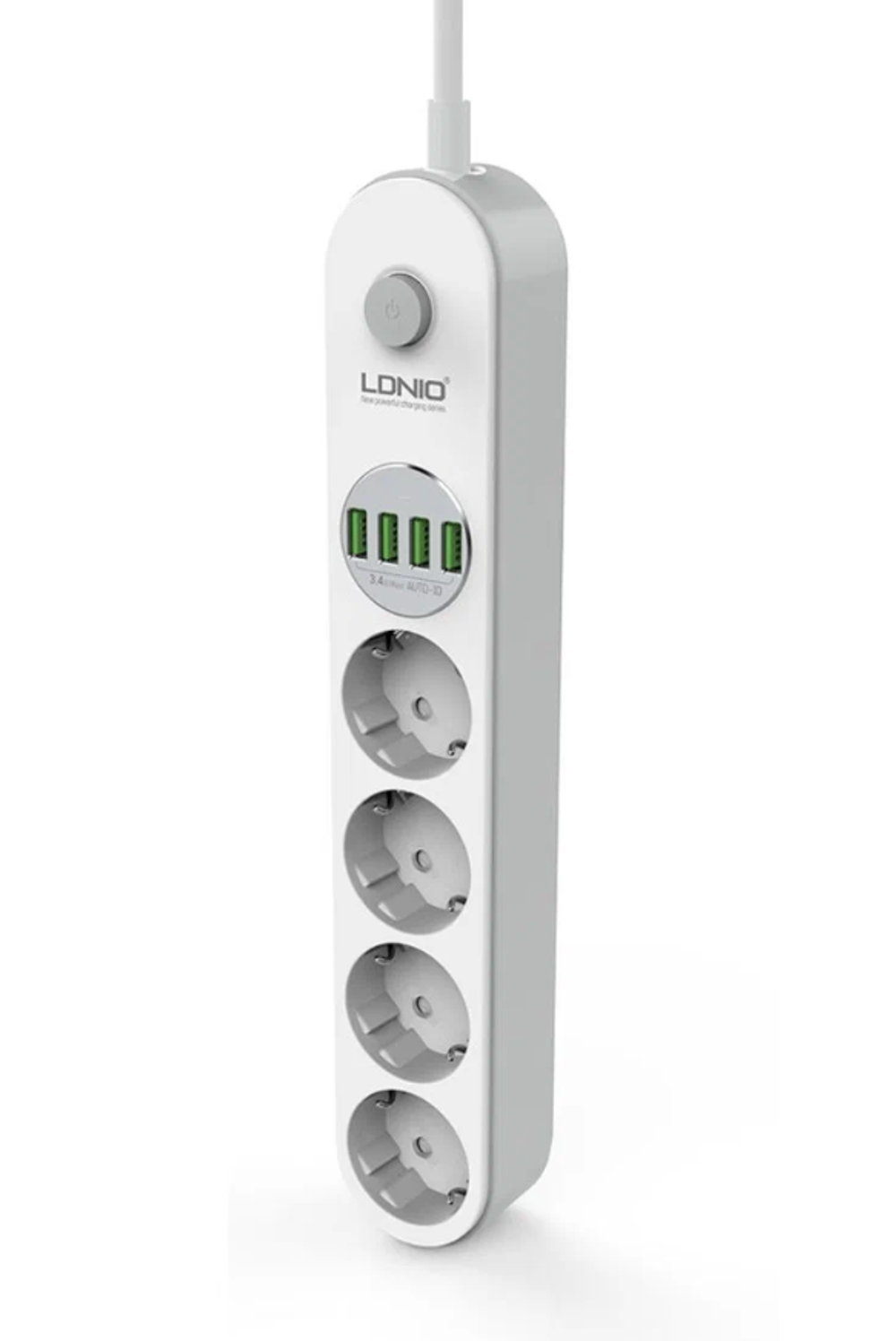 Фильтр сетевой LDNIO SE4432 (4роз./USB/2.0М.) Евровилка