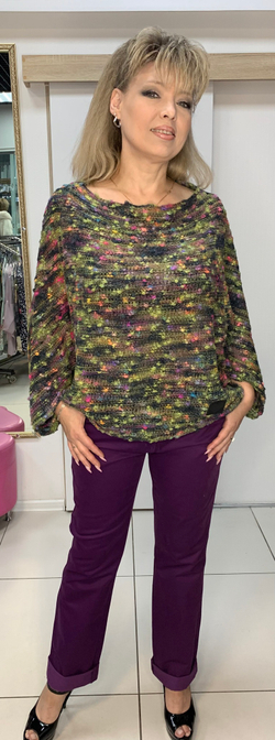 Буклированный  блузон-джемпер