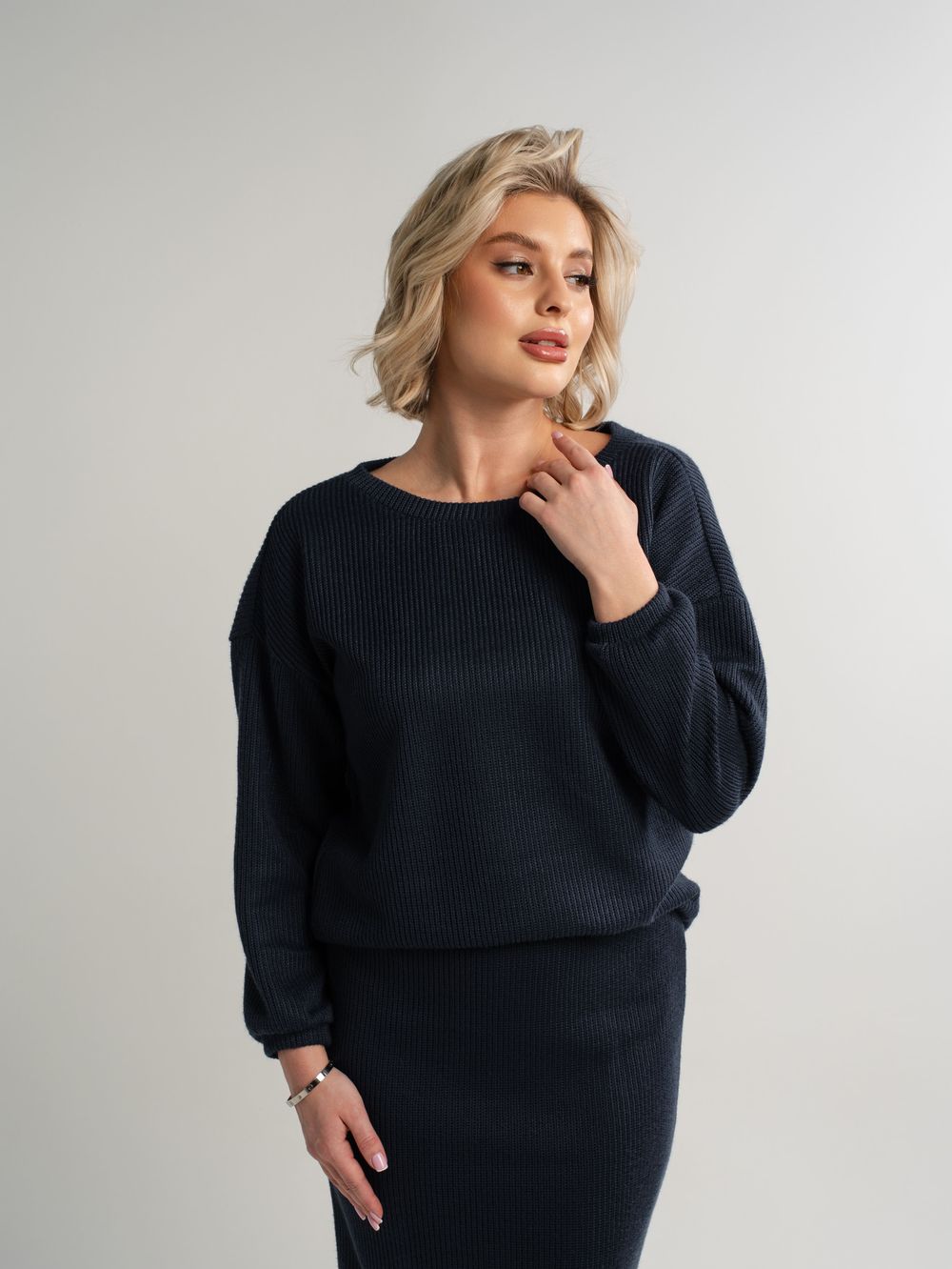 Костюм с юбкой Совершенство форм (синий) К15118-10М LT Collection