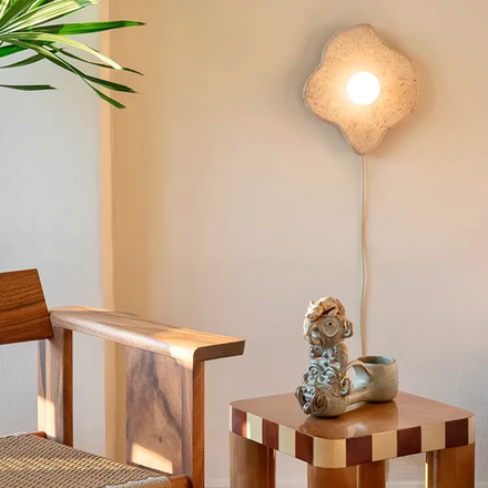 Wall design lamp Blob #2 - Burgundy by H.Bigeleisen Studio