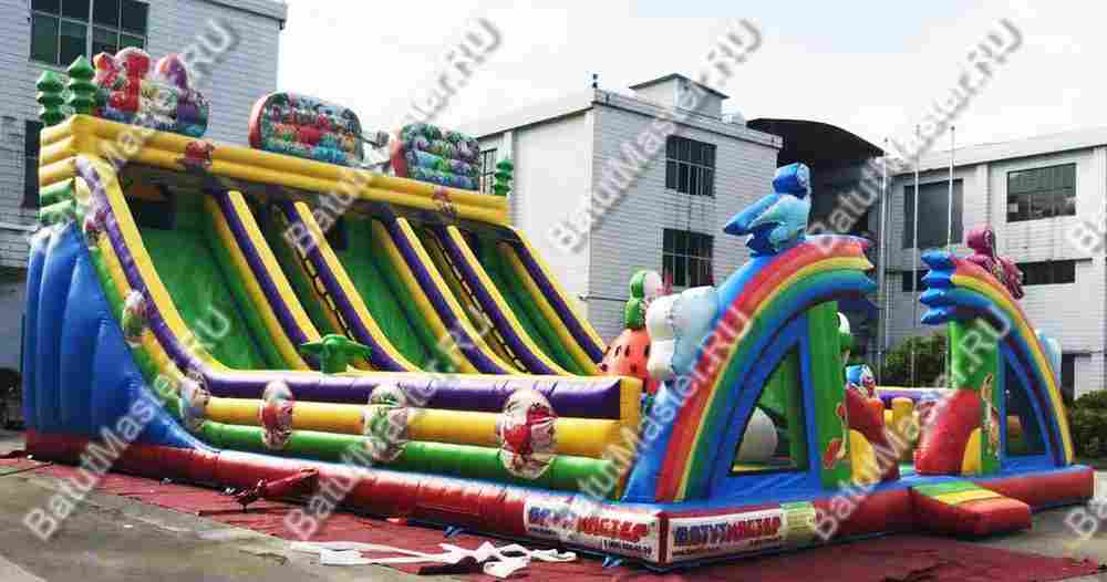 Коммерческий надувной батут "Дракончики"14*10*7,5 м