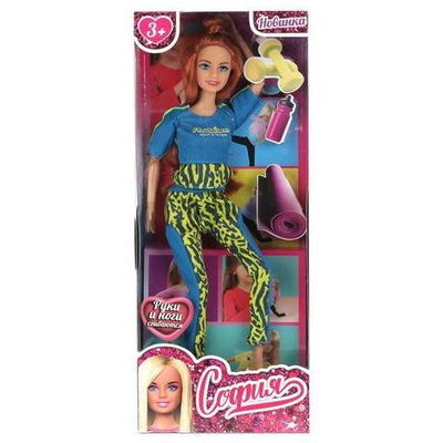 Кукла тип модель София 29 см. руки и ноги сгибаются, занятия гимнастикой (Карапуз)