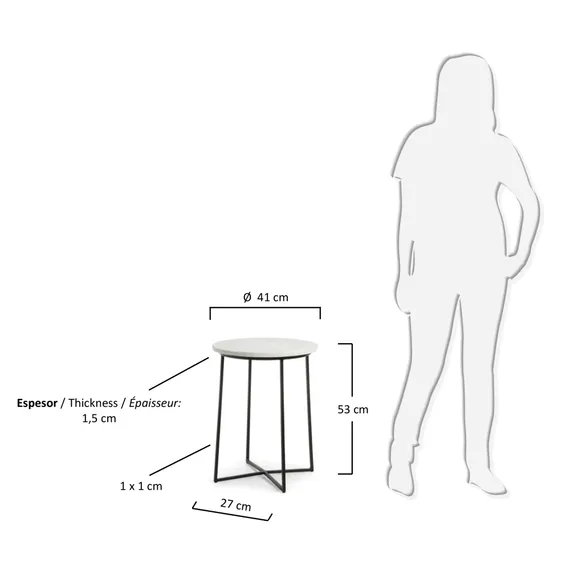 Журнальный столик Burnet, белый мрамор