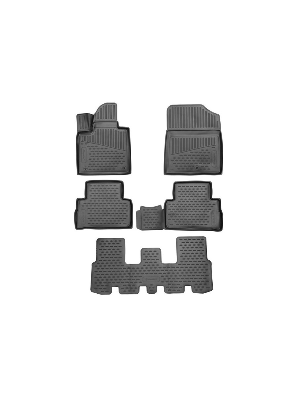 Коврики в салон для HYUNDAI Santa Fe, 2021-, 7 мест, внедорожник, 5шт. ELEMENT3DA0N1697210K