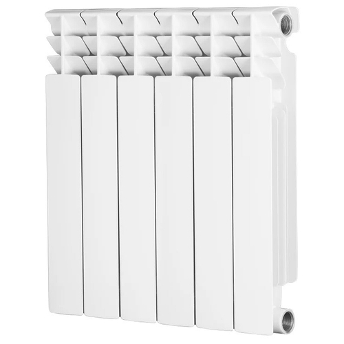 Радиатор биметаллический Radena CS 500 боковое подключение белый 6 секций