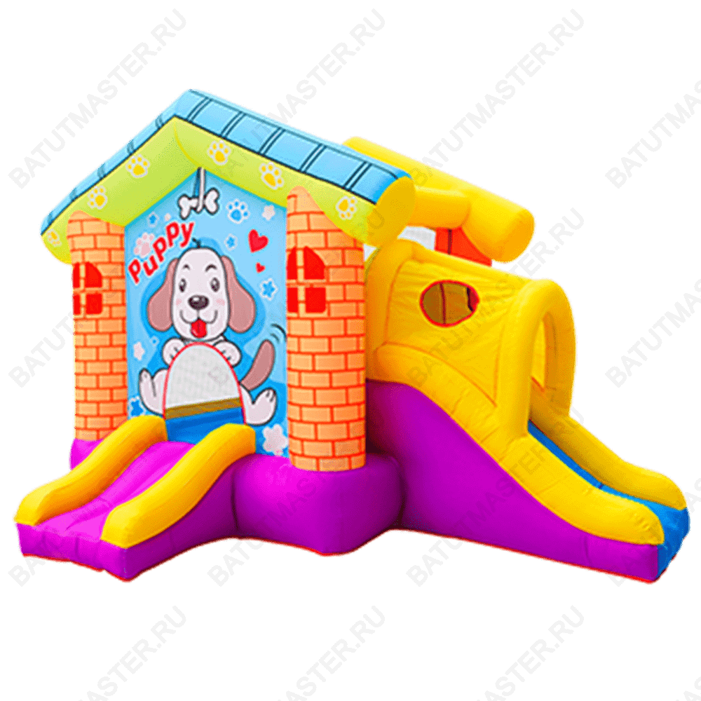 Детский батут для дома "Собачка" 3,3*2,9*2,35 м