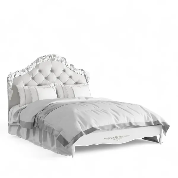 Кровать с мягким изголовьем 140*200