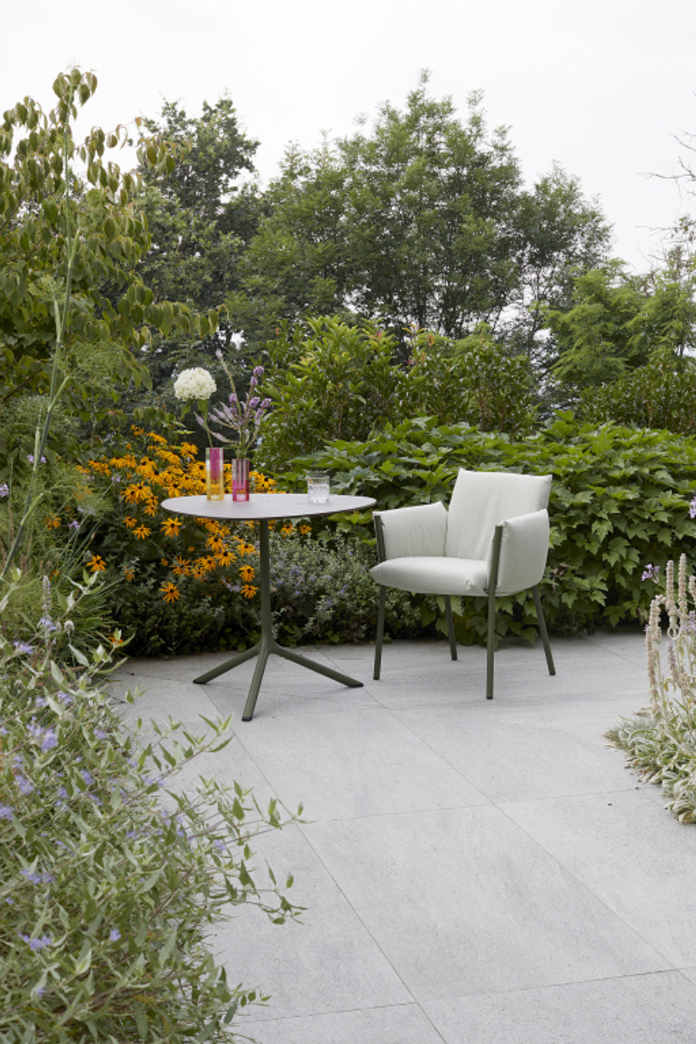 Стол ламинированный обеденный складной Scab Design Tripe Maxi Folding, оливковый, каменный