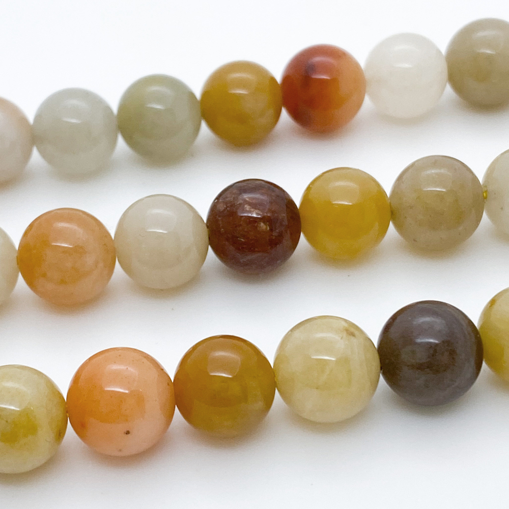 Кварц желтый, размер 10,2-10,4 мм, цена за 9 шт (1/4 нити)