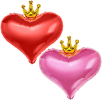 Фольгированный шар-фигура «Сердце в золотой короне», 56 см