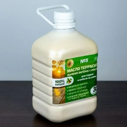 Масло дерево защитное террасное льняное масло для веранд, террас и мебели на улице 3 литра