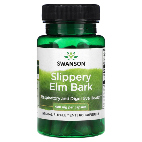 Swanson Vitamins, Кора вяза скользкого, 400 мг, 60 капсул
