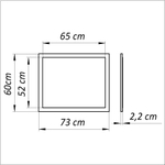 Зеркало белое настенное, ЛДСП