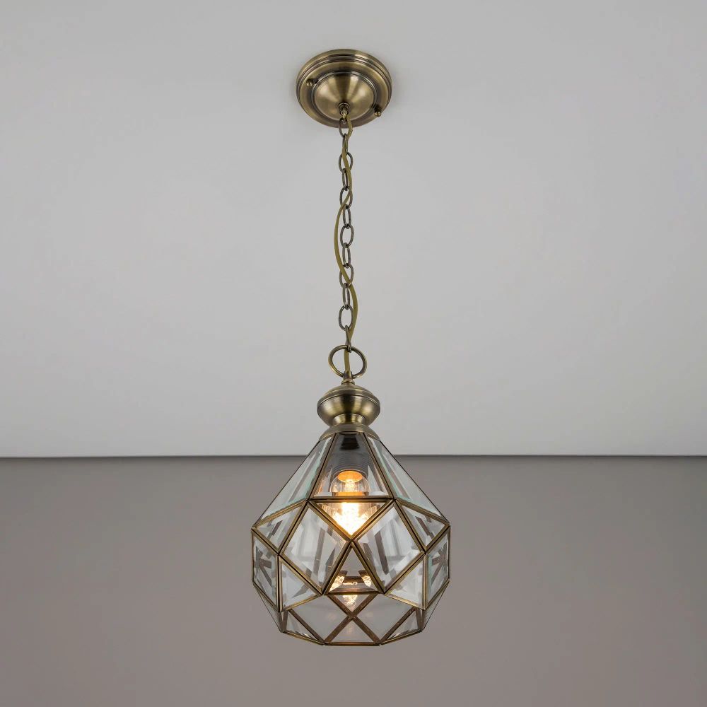 Citilux Витра-1 CL442110 Подвесной светильник витражный Бронза