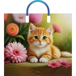 Пакет ПЭ с пластмассовыми ручками 38+3см Рыжий котенок Артпласт (х10/ (комплект 10 шт)