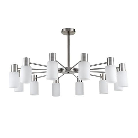 8099/12C COMFI LN26 105 никель/белый металл/стекло Люстра потолочная Е14 12*40W 220V MAVE