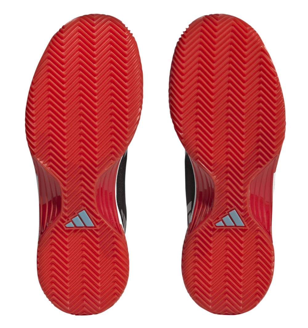 Женские теннисные кроссовки Adidas Avacourt Clay - core black/taupe met/better scarlet