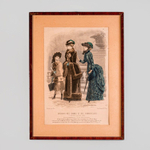 Старинная гравюра «Парижская мода»