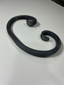 Кованый элемент вензель 130х230мм квадрат полнотелый 12х12мм