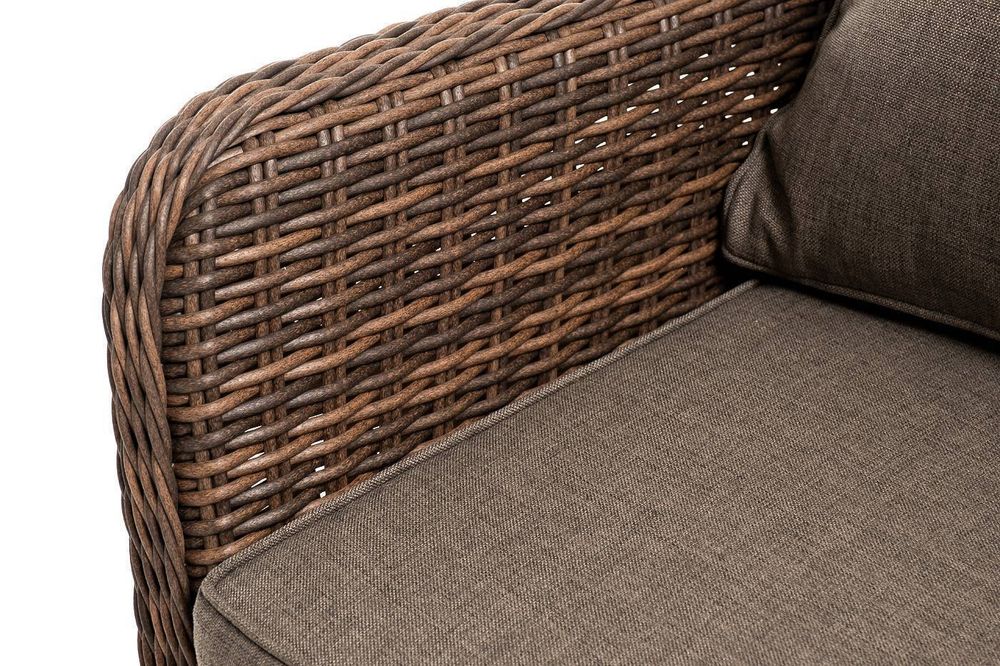 "Прованс" диван из искусственного ротанга трехместный, цвет коричневый