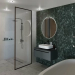 Тумба с раковиной LA FENICE Elba Grigio 80 серая/столешница черная