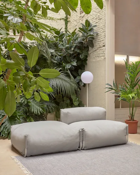 Пуф уличный Square для модульного дивана 100x100 светло-серый