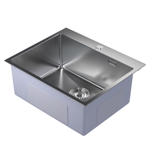 Мойка настол.монтаж 60х50 (3,0) вып 3 1/2  MIXLINE PRO с ФАСКОЙ 22см с сифоном (сатин)